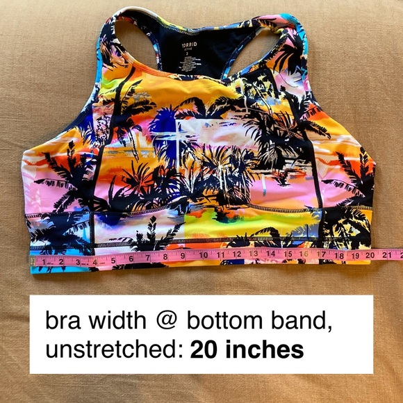 Torrid Active set sports bra and capri leggings Palm Tree Paradise - Picture 12 of 13